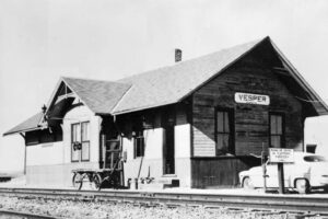 Union Pacific Railroad Depot, Vesper, Kansas, 1950s.