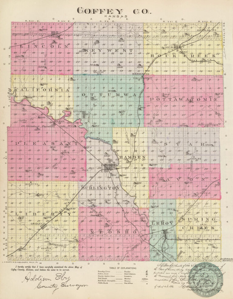 Coffey County, Kansas Extinct Towns – Legends of Kansas