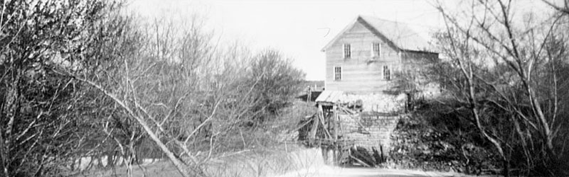 Aiken & Sons Mill on the Verdigris River in Guilford, Kansas about 1870.
