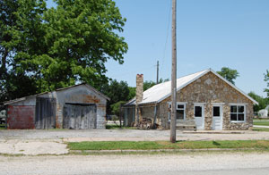 An old garage in Lone Elm, Kansas by Kathy Alexander.