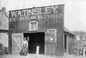 Blacksmith and Wagon shop in Willis, Kansas.