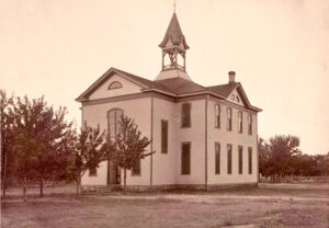 Early-day schoolhouse in Assaria, Kansas.