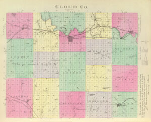 Cloud County, Kansas by L.H. Everts & Co., 1887.