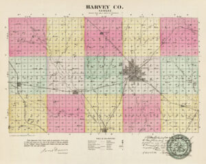 Harvey County, Kansas by L.H. Everts & Co., 1887.
