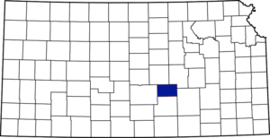 Harvey County, Kansas Location.