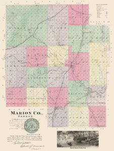 Marion County, Kansas by L.H. Everts & Co., 1887.