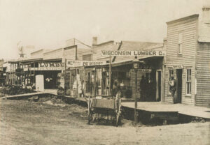 Emporia and Douglas Avenues, Wichita, kansas, 1879.