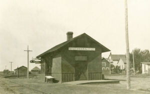 Idana, Kansas Depot, about 1900.