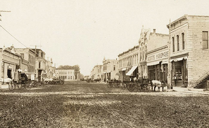 Marion, Kansas Main Street, 1918.