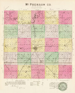 McPherson County, Kansas by Everts & Company, 1887.