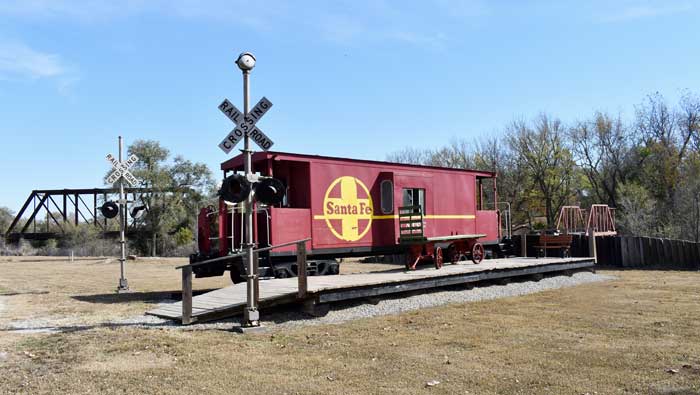 Railroad Park in Melvern Kansas. 