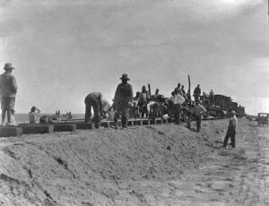 Railroad Construction Crew in Haskell County, Kansas by Francis M. Steele.