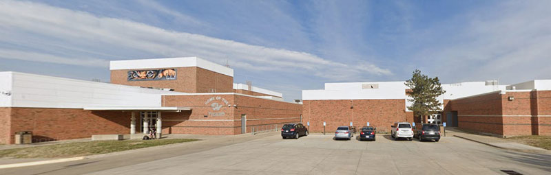 Blue Valley Highschool in Johnson County, Kansas courtesy Google Maps.