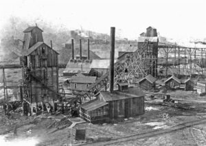 Lead & zinc mine in Southeast Kansas, about 1900.