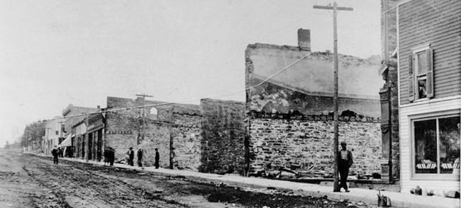 Bonner Springs, Kansas after the 1908 Fire.