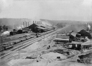 Kansas Rolling Mill in Rosedale, Kansas, 1885.
