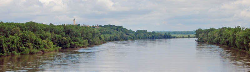 Missouri River in Leavenworth County, Kansas by Kathy Alexander.
