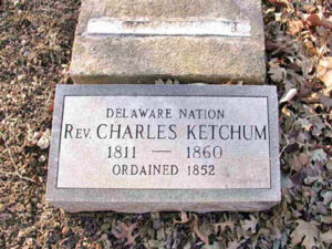 Reverend Charles Ketchum grave in the White Church Cemetery.