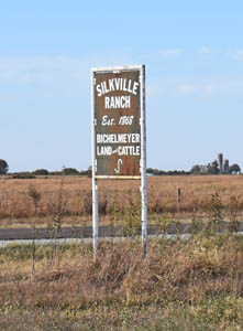 Silkville, Kansas Ranch sign by Kathy Alexander.
