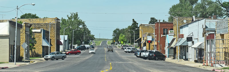 Main Street in Sylvan Grove, Kansas by Kathy Alexander.