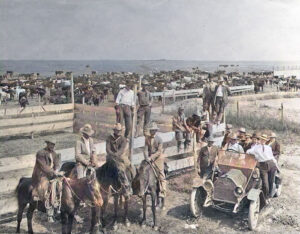 Haskell County Cattle Men by Francis Marion Steele, about 1900.