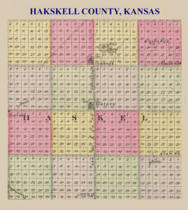 Haskell County, Kansas Map by L.H. Everts & Co, 1887.