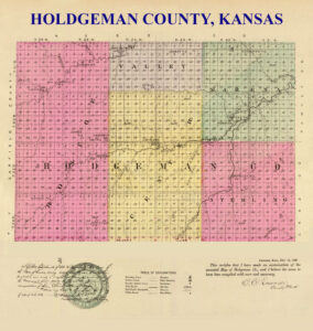 Holdgeman County Map by L.H. Everts & Co., 1887.