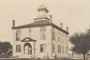 A new Hodgeman County Courthouse was built in Jetmore, Kansas in 1886.