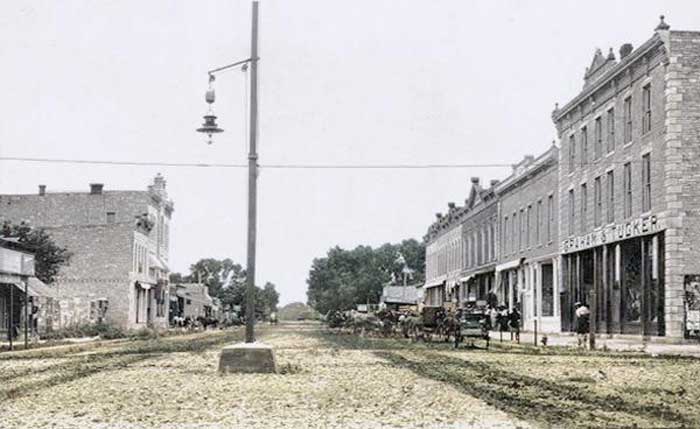 Florence, Kansas Main Street, 1908.