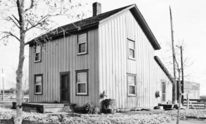 Atchison, Topeka & Santa Fe Railroad Section House in Pierceville, Kansas 1931.
