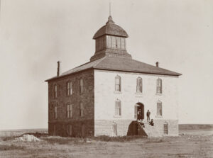 Garfield County, courthouse in Ravanna, Kansas, about 1900.