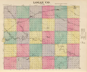 Logan County, Kansas Mp by L.H. Everts & Co., 1887.