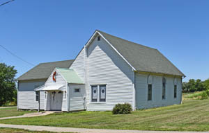 Methodist Church in Mapleton, Kansas by Kathy Alexander.