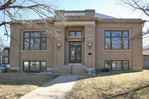 Carnegie Library in Peabody, Kansas courtesy Kansas State Historical Society.