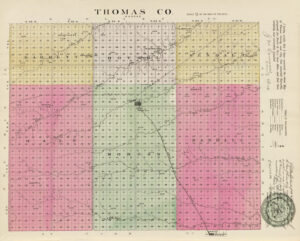 Thomas County, Kansas Map by L.H. Everts & Co., 1887.