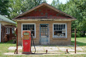 Old gas station in Uniontown, Kansas by Kathy Alexander.