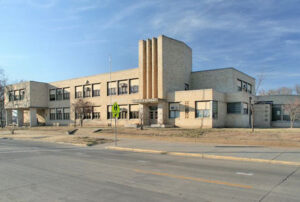 The old Garfield Elementary School in Abilene, Kansas.