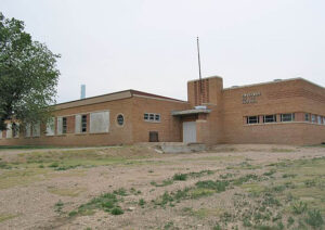 Old school in Coolidge, Kansas.