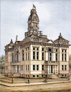 Montgomery County Courthouse before it was extensively remodeled, 1887.