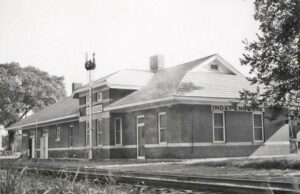 Missouri Pacific Railroad Depot in Independence, Kansas by H. Gillam.