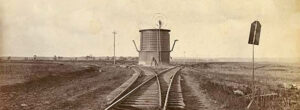 Junction of the Kansas Pacific Railroad and the Junction City and Fort Kearney Railways near Junction City, Kansas.