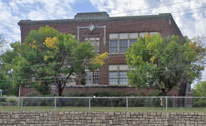 The old Louisa M. Alcott Elementary School in Kansas City, Kansas.