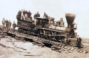 Leavenworth, Lawrence, & Galveston Railroad Locomotive, 1867.