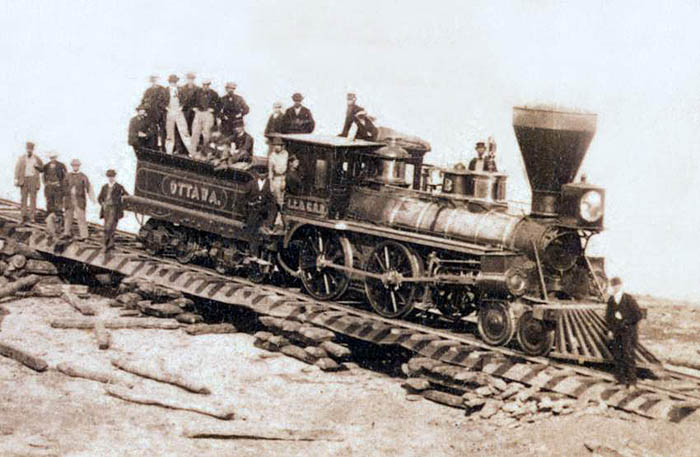Leavenworth, Lawrence, & Galveston Railroad Locomotive, 1867.