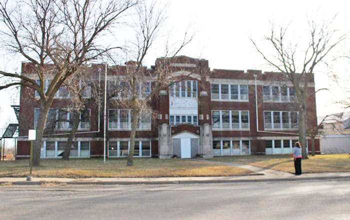 The old Lincoln High School in Lilncoln, Kansas.