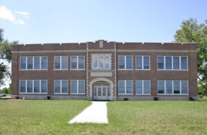 Old Mahaska Rural High School in Washington County, Kansas.