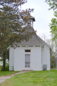 The old Game Fork School now serves as a scout building in Waterville, Kansas by Kathy Alexander.