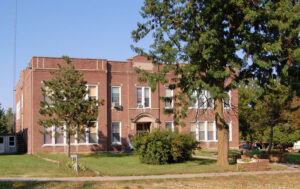 Old High School in Wilsey, Kansas by Kathy Alexander.