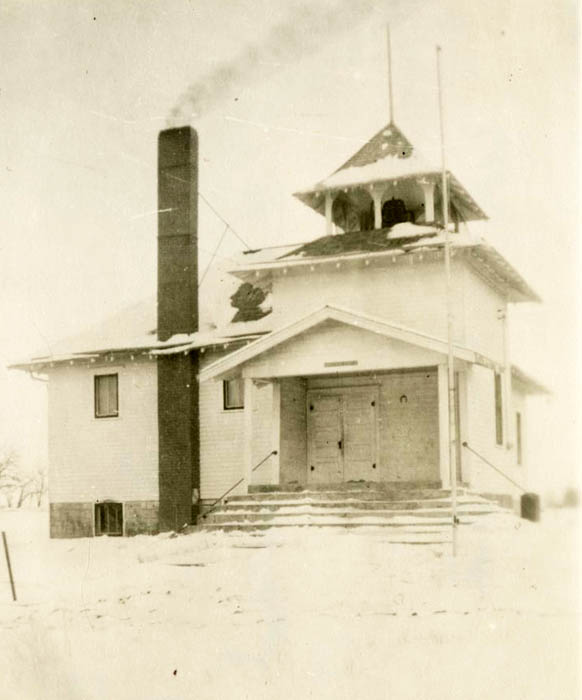 Bonaccord School in Dickinson County, Kansas, about 1940.