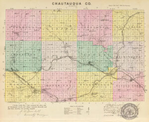 Chautauqua County, Kansas Map by L.H. Everts & Co, 1887.